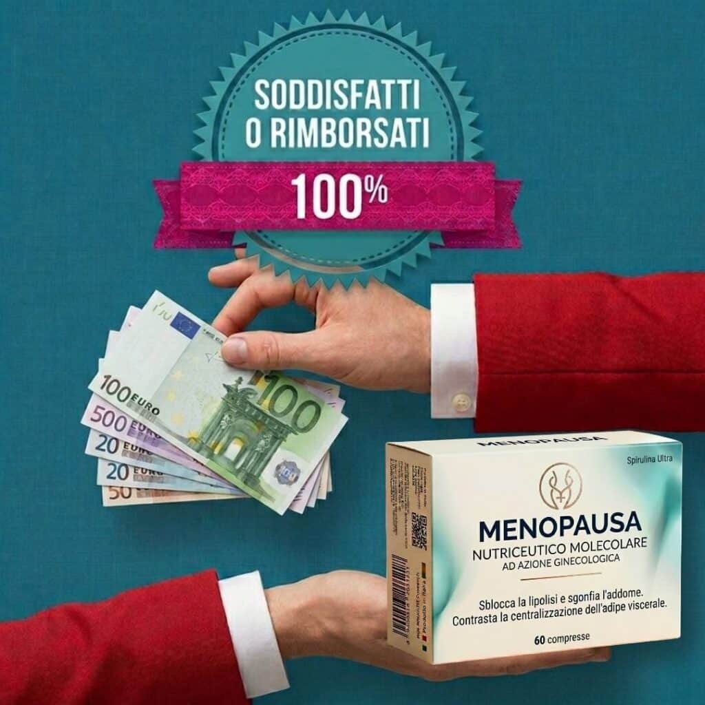 Immagine di un prodotto naturale per il benessere femminile con soldi e certificato di soddisfazione.