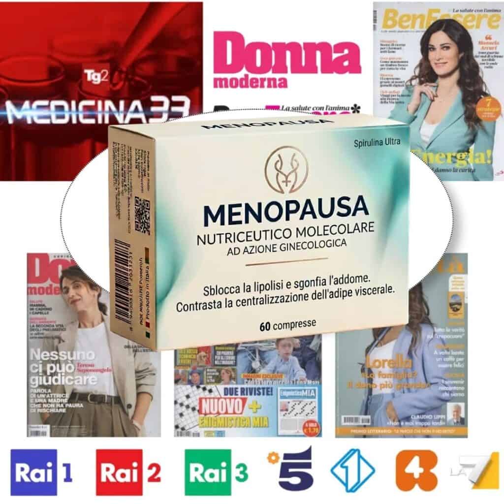 Integratore Menopausa con spirulina e azione ginecologica, 60 compresse.