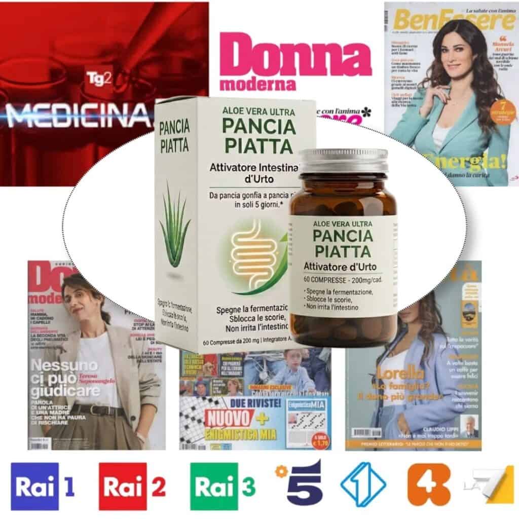 Integratore Pancia Piatta Aloe Vera Ultra per intestino e digestione.