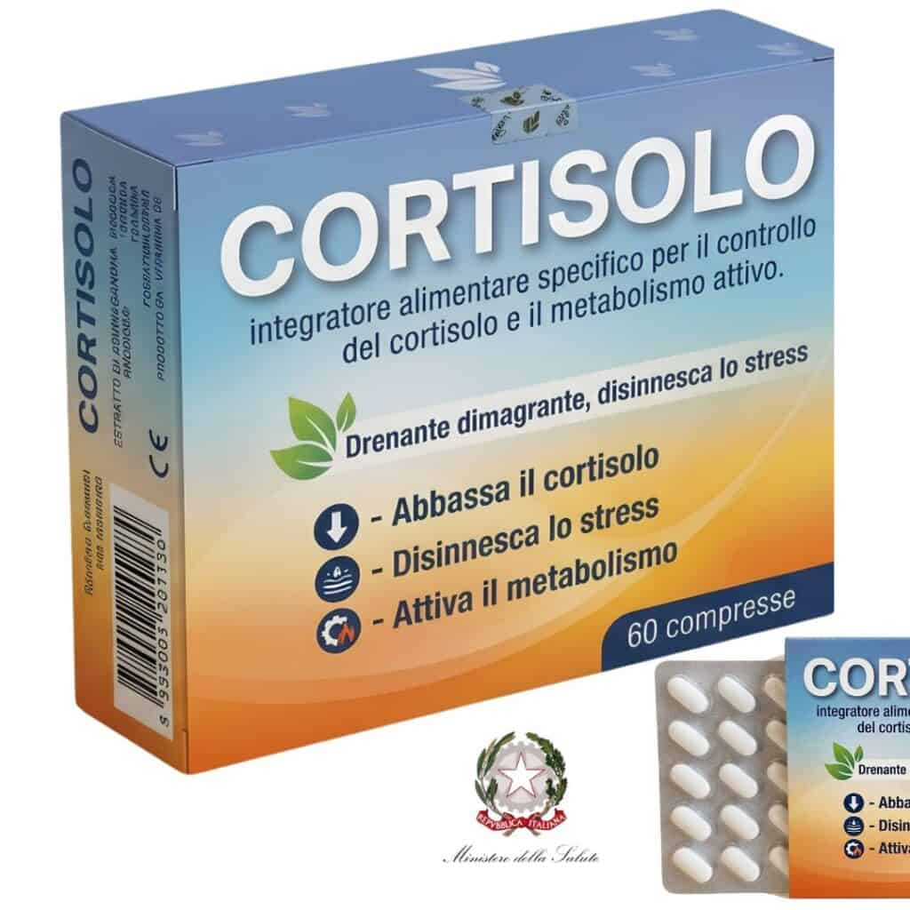 Integratore Cortisolo con 60 compresse per il controllo dello stress.